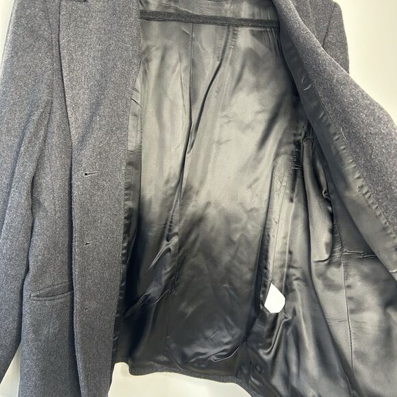 Vintage LL Bean Womens Wool Cashmere Blazer Jacket Size 16 Black Lined USA Made - Picture 13 of 13